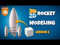 Blender beginner tutorial  part 2 modeling rocket