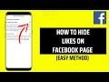 How To Hide Likes On Facebook Page