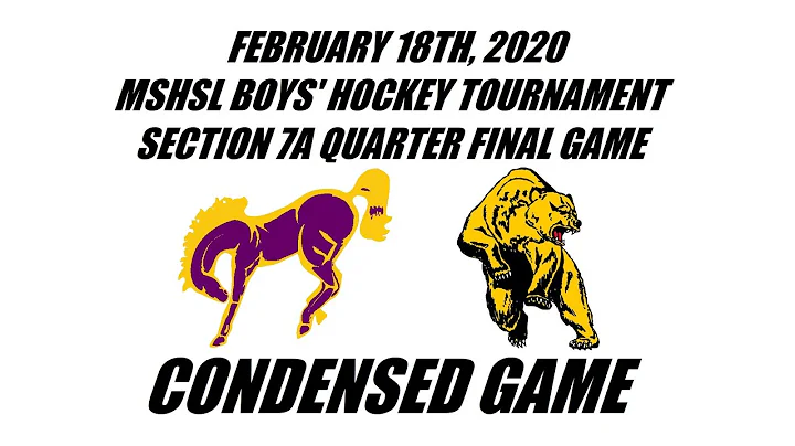 MSHSL BOYS' HOCKEY SECTION 7A QTR. FINAL 2020 INT'L FALLS BRONCOS VS. EVELETH-GILBERT GOLDEN BEARS