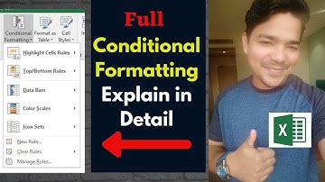 Conditional Formatting | Highlight Cells, Top bottom ,Data Bars, Icon sets, Color scale |