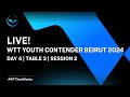 LIVE! | T3 | Day 4 | WTT Youth Contender Beirut 2024 | Session 2