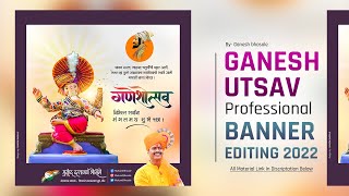 New Ganesh Utsav Banner Editing | Ganesh Chaturti Professional Banner Editing 