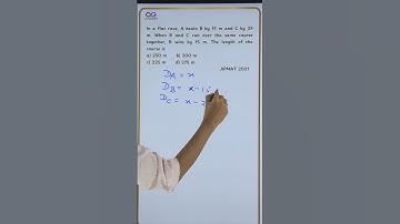 JIPMAT 2021 | QA | Arithmetic | Time Speed Distance | Linear Race #shorts #jipmatexam