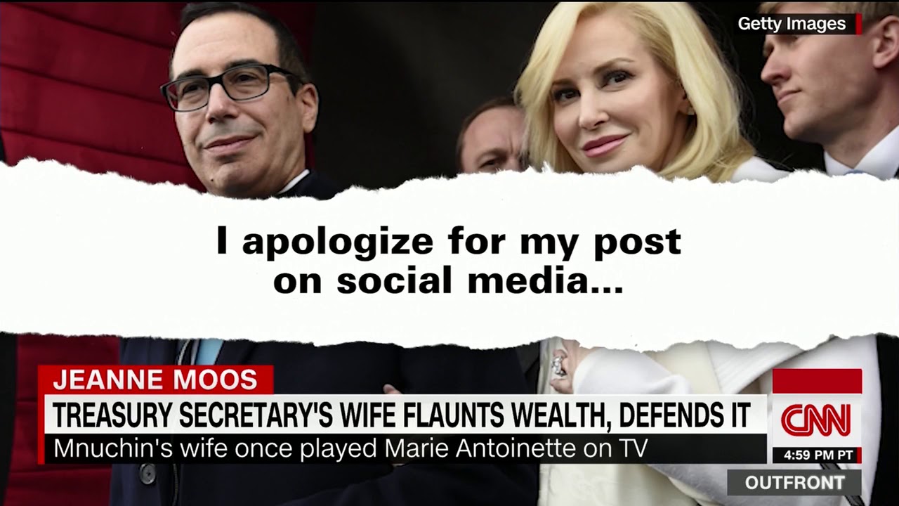 The treasury secretary's wife just apologized for a 'highly insensitive ...