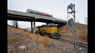 Union Pacific local train with SD40 2's Commerce City, Colorado