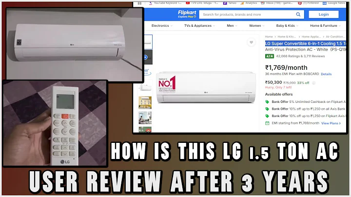 LG AC 6 in 1 Cooling 1.5 Ton 5 Star Split Inverter AC, 4 Way Swing  User Review.
