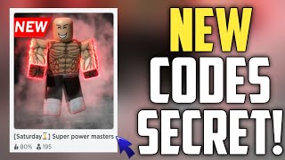 Super Power Masters 2 New Codes!! | ROBLOX *SECRET* CODES [SATURDAY]
