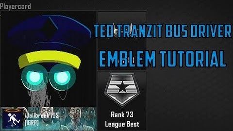 COD: Black Ops 2 Emblem Tutorial: T.E.D. The TranZit Bus Driver