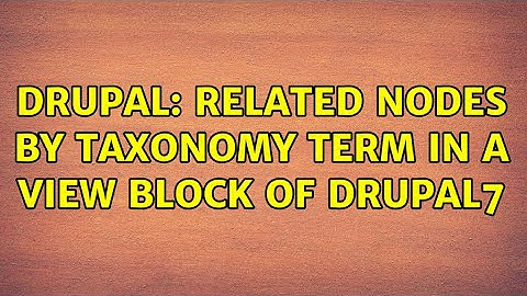 Drupal: Related nodes by taxonomy term in a view block of drupal7