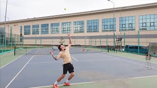 видео: Вместо кручёной летит резаная? Постановка кручёной подачи (kick serve) в большом теннисе. картинка: Вместо кручёной летит резаная? Постановка кручёной подачи (kick serve) в большом теннисе.