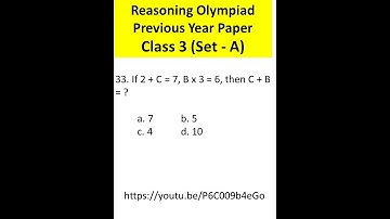 Reasoning olympiad class 3rd #shorst #shortsvideo #shortsviral