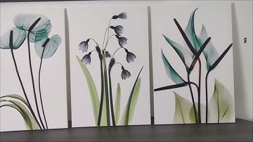 Finished Example of Botanical Canvas Prints | 3 Piece Canvas Set | mybudgetart.com.au
