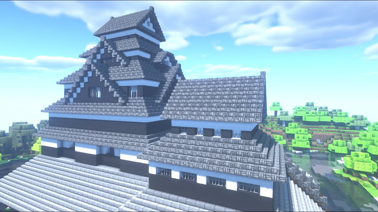 マイクラ 和風城の作り方 Minecraft How To Build A Japanese Castle Youtube