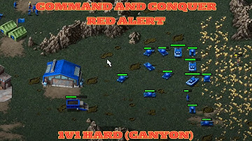 Command And Conquer Red Alert Skirmish 1v1 Hard (Map: Canyon) RTS Allied Gameplay PC 2025