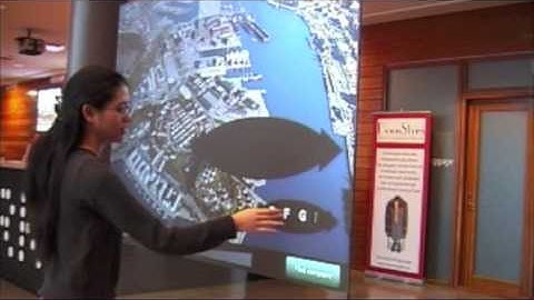 Interactive Guide Map on a large touch display