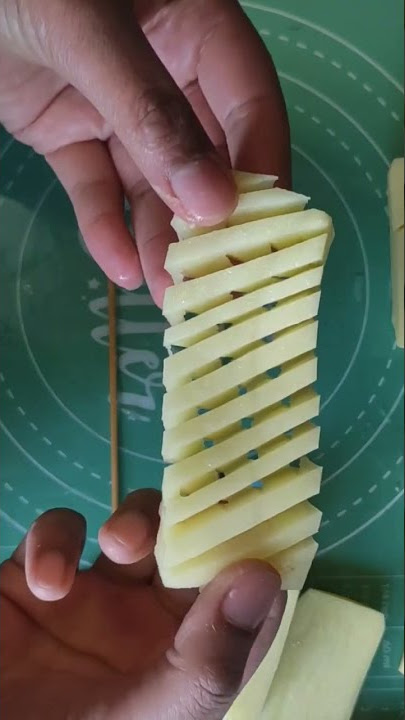 Cool Potato Cutting Hack (spiral potato) - can fry or bake! #Shorts