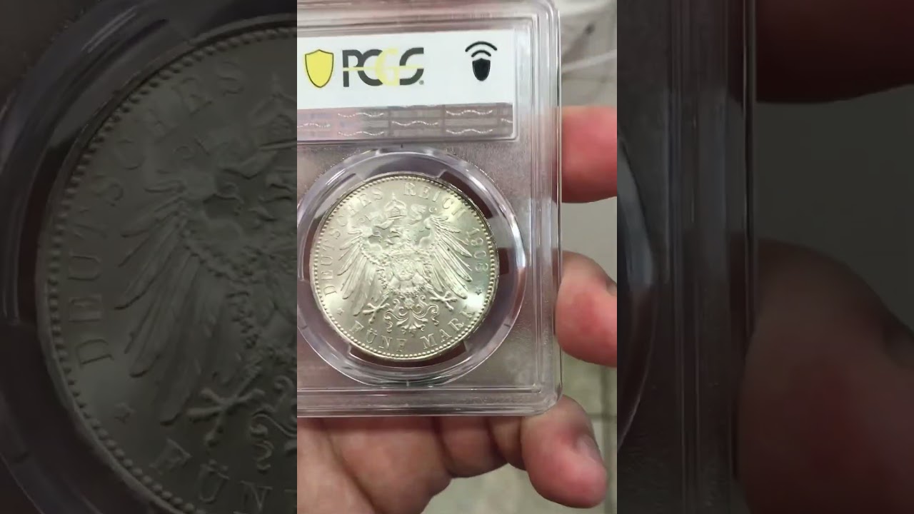 5 марок 1908 PCGS MS63 Горящая