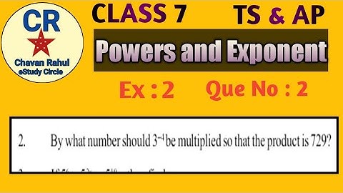 Q : 2 Ex :11.2 Chapter- 11 Maths [Powers and Exponents] ||Class 7|| TS & AP Syllabus & NCERT