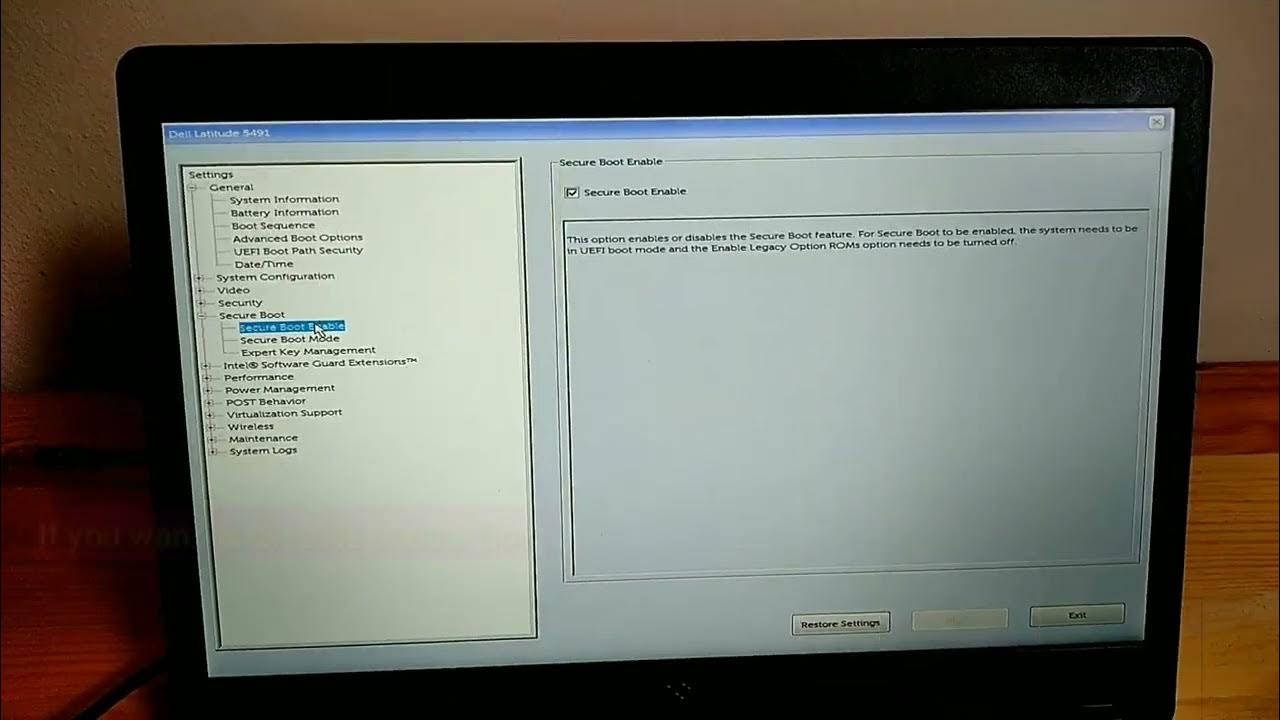 Dell Enable Secure Boot