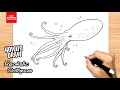 How to draw realistic octopus