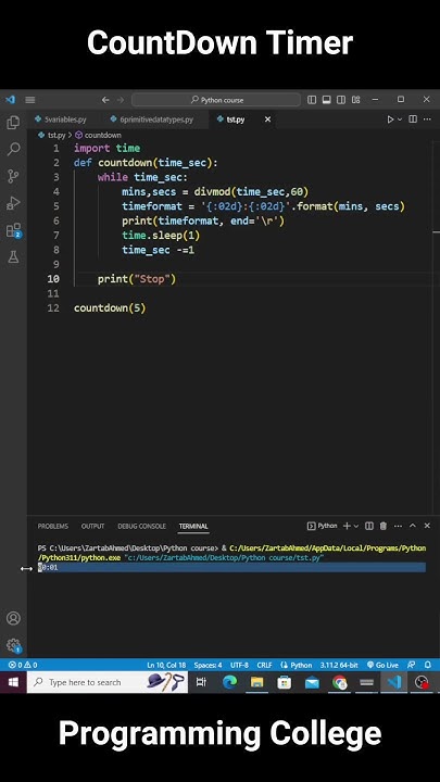 Building a Countdown Timer in Python - Python coding tips and tricks ...