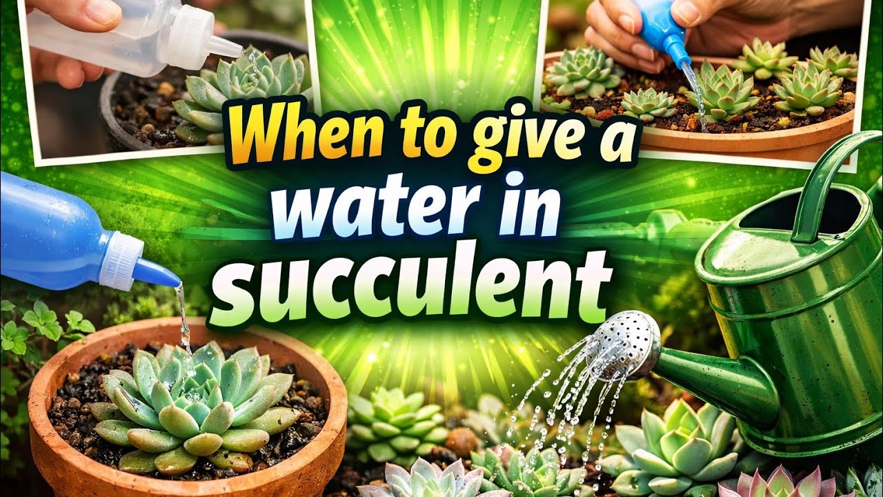 सक्यूलेंट प्लांट को पानी कब और कैसे दें ll succulent watering schedule ll