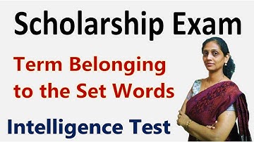 Scholarship Exam std 5 | Term belonging to the Set Words Intelligence Test