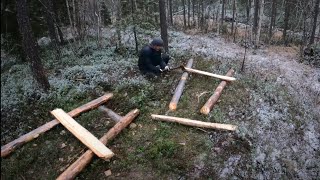 I built a simple bridge in the woods [axe only - 🪓]