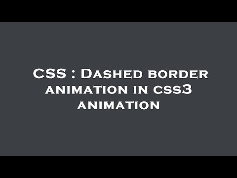 CSS : Dashed