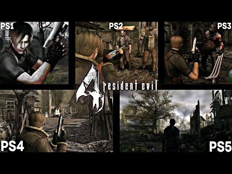 RESIDENT EVIL 4 PS1 VS PS2 VS PS3 VS PS4 VS PS5 - YouTube