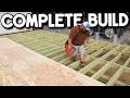 Complete Floor Build: Beams, Framing, Plywood! 20x32 Workshop Build