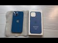 Apple iPhone 13 Mini Silicone Case with MagSafe - Blue Jay Unboxing and Review