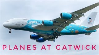Planes At Gatwick Lgwegkk Ft. A321 - Boeing 787 - A380 Hd