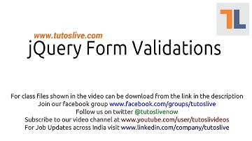 jQuery Form Validations By Tutoslive