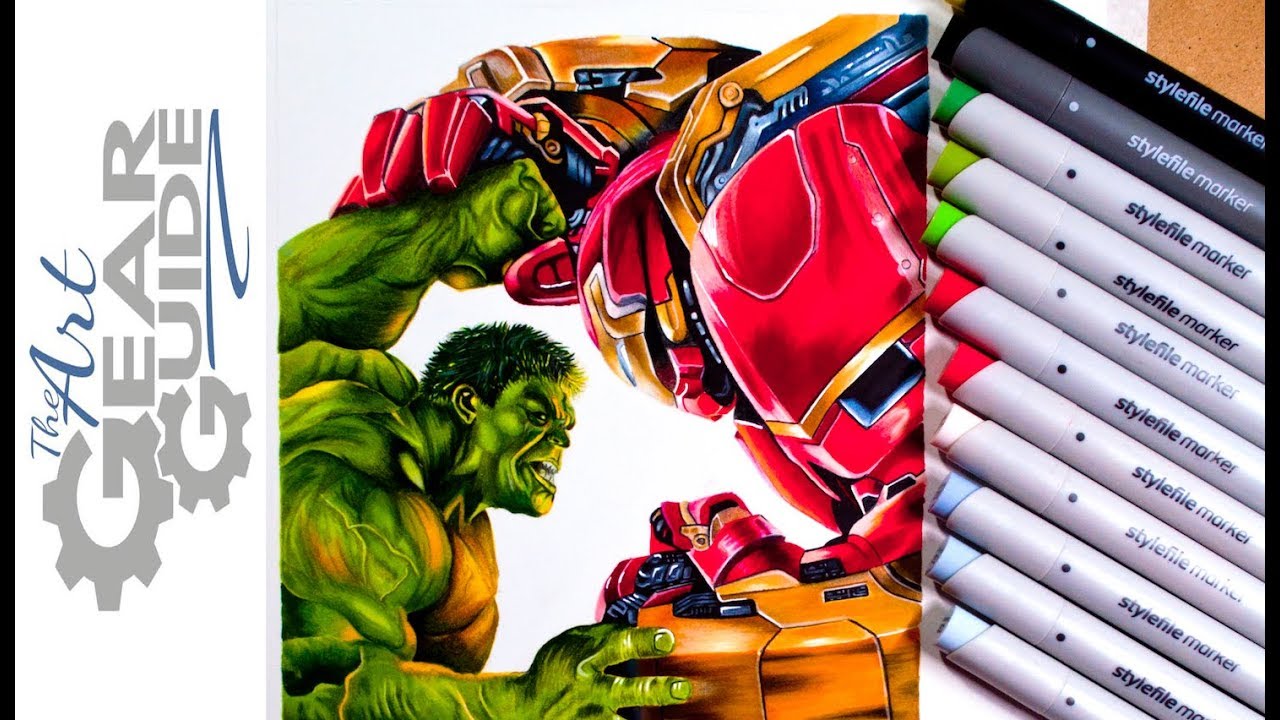 Hulk Vs Hulkbuster Speed Drawing Stylefile Markers — The Art Gear