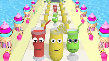 Juice Run VS ice cream stack - Max Levels Gameplay ios, Android | Best Mobile Games