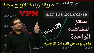 طريقة زيادة ارباح قناتك vpn سعر المشاهدة الواحدة 25سينت اجعل القنوات الاجنبية مدخل لقناتك للربح منها