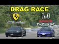 Drag race 72  ferrari 360 modena vs honda nsx type s zero