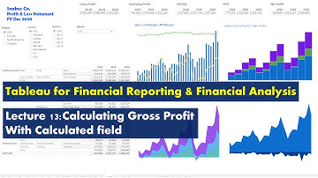 Lecture 13:  Calculating Gross Profit w/ Calculated field - Course: Tableau for Financial Reporting