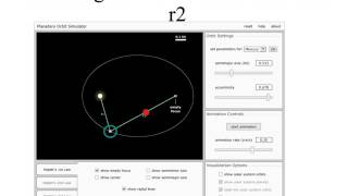 Using the planetary orbit simulator