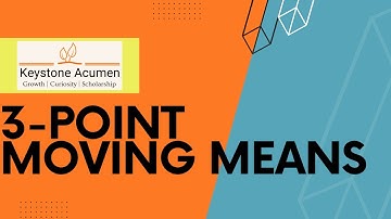 Smoothing Data - 3-Point Moving Means