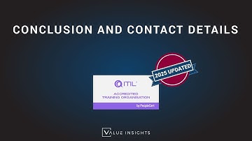 ITIL® 4 Foundation Exam Preparation Training | Conclusion and Contact Details (eLearning)