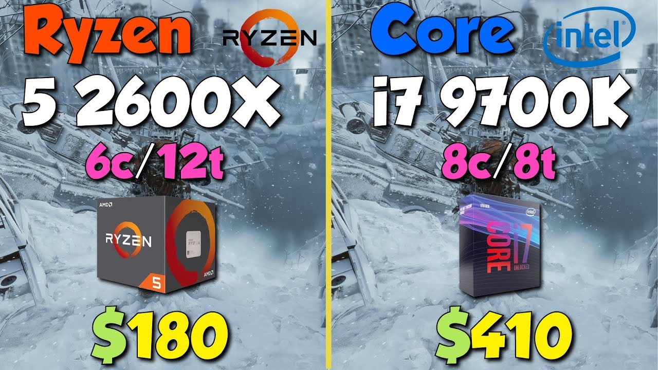 waarschijnlijk Huis licht Ryzen 5 2600X vs i7 9700K (Price or Performance ?) - YouTube