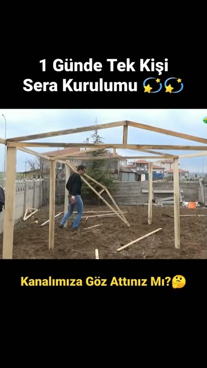 Hobi Serası Kurulumu #sera #hobi #bahçe #tarım #fide #fidan