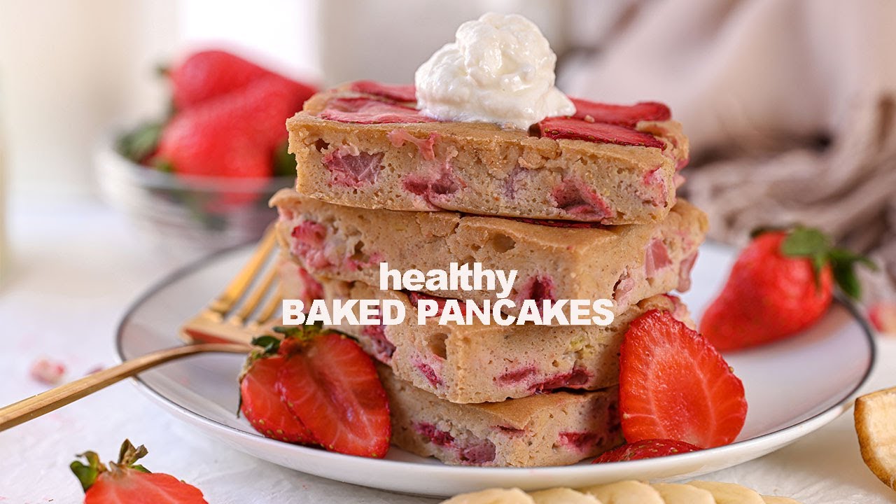 Sheet Pan Strawberry Pancakes (Gluten-Free) - Eat Yourself Skinny