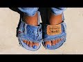 Diy levi denim slides  easy  simple  lkgang