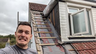 ROOF LEAKING AGAIN! New Membrane and Battens  DIY Roofing! Dormer