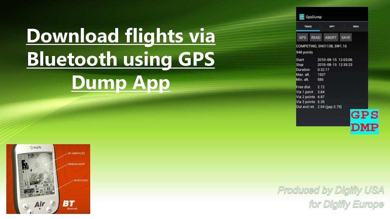 Track Download Using Bluetooth & Dump -
