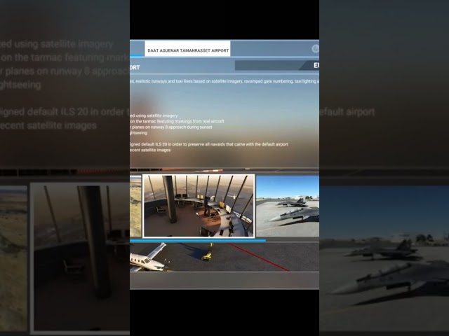 The Aguenar Tamanrasset (DAAT) airport in Algeria is available for Microsoft Flight Simulator (MSFS)