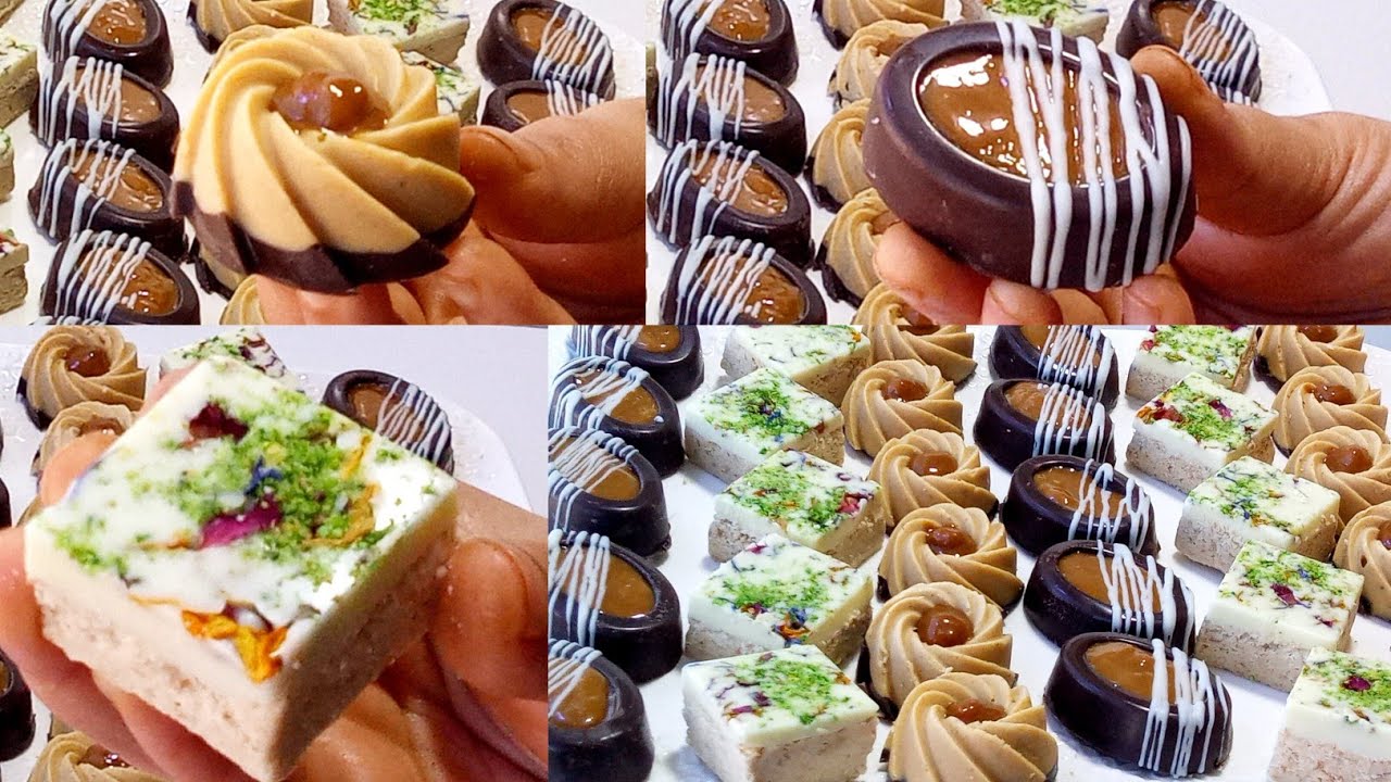 ⛔حلويات العيد2025أرخص وأسرع تشكيلة حلويات بدون فرن ولا حليب مركز ب3مكونات ولمدقات مختلفة